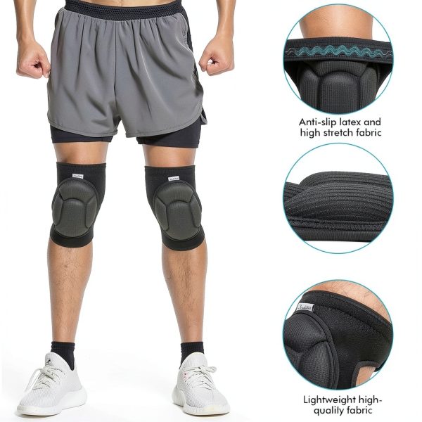 Gardening Knee Pads EVA Sponge Ergonomic Adjustable Velcro-3