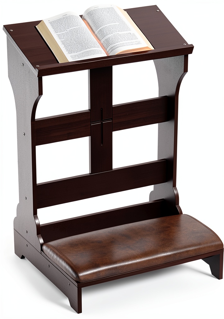 Installing Gtouse Prayer Bench Stool Solid Wood Kneeling Pad Home in a home prayer room