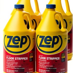 Zep Heavy-Duty Floor Stripper Ammonia Free Concentrate - 1 Gallon (Case of 4) ZULFFS128 - Dissolves and Removes Polish and Heavy Buildup from Hard Floors, Use on Vinyl (VCT), Concrete, Rubber-0